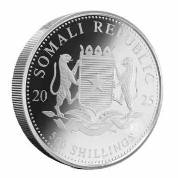 5 oz (155.50 g) sidabrinė moneta Afrikos laukinė gamta - Dramblys, Somalis 2025