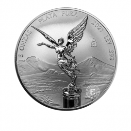 5 oz (155.50 g) sidabrinė moneta Laisvės angelas, Meksika 2021