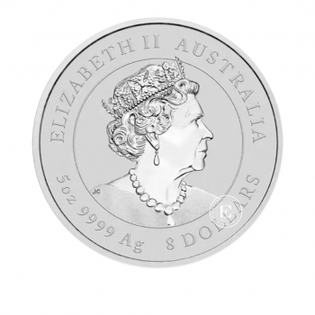 5 oz (155.5 g) sidabrinė moneta Lunar III - Triušio Metai, Australija 2023