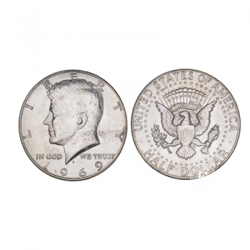 50 centų (4.6 g) sidabrinė moneta USA Half dollar, JAV (atsitiktiniai metai)