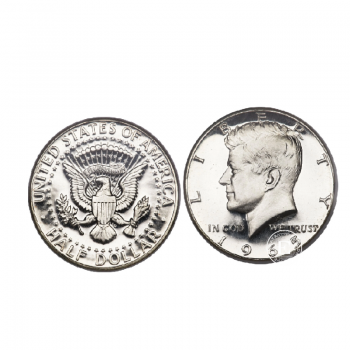 50 centų (4.6 g) sidabrinė moneta USA Half dollar, JAV (atsitiktiniai metai)