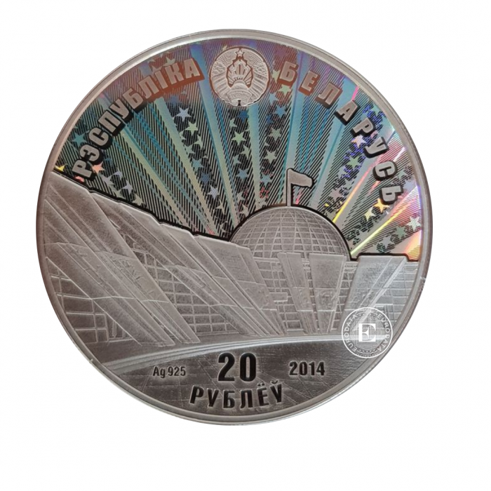 20 ruble (33.62 g) silber PROOF coin 70 years of the liberation of Belarus, Belarus 2014