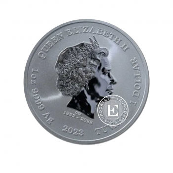 1 oz (31.10 g) sidabrinė moneta Gods of Olympus – Artemidė, Tuvalu 2023