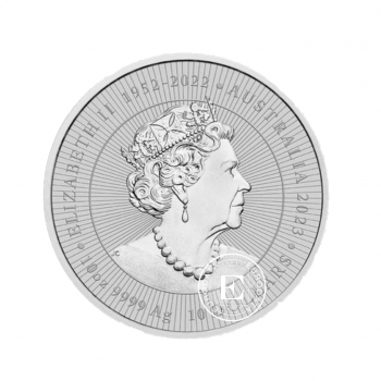 10 oz (311 g) sidabrinė moneta Kengūra motina ir vaikas, Next Generation, Australija 2023