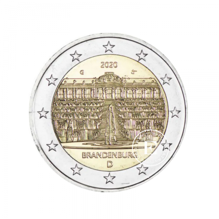 2 Eur coin Brandenburg - Sanssouci Palace - G, Germany 2020