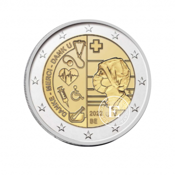 2 Eur moneta Sveikatos priežiūra - Covid, Belgija 2022