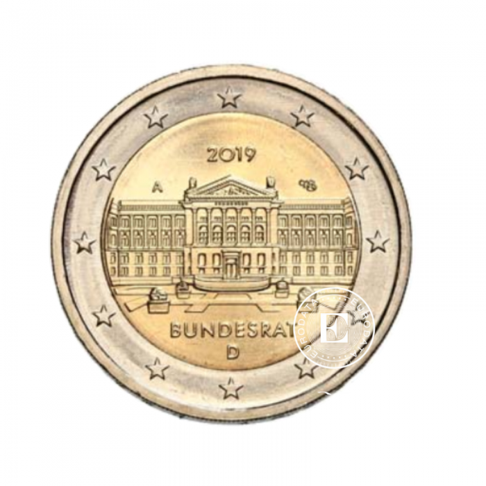 2 Eur moneta 70-lecie Bundesratu - A, Niemcy 2019