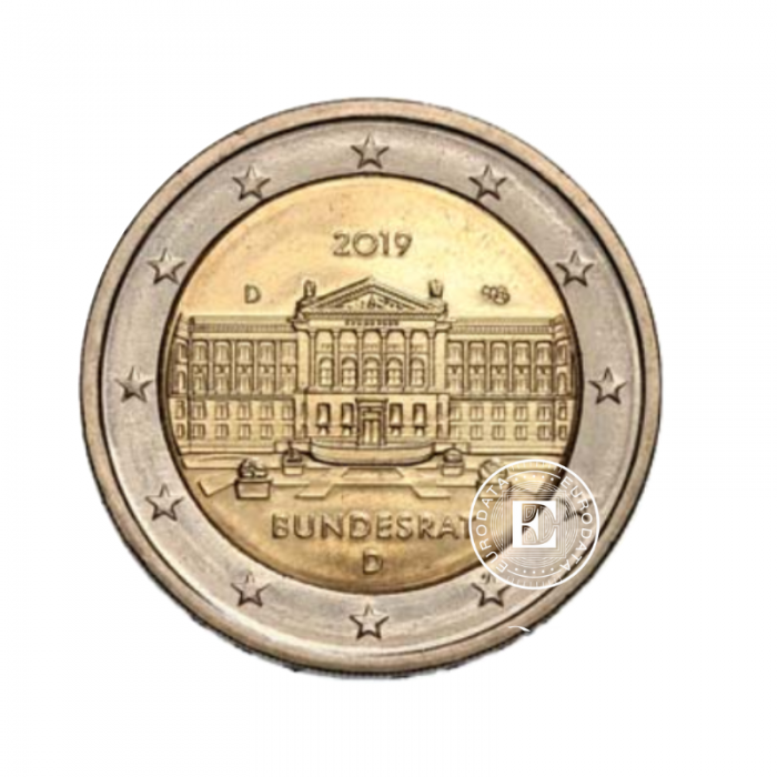 2 Eur coin The 70th anniversary Bundesrat - D, Germany 2019