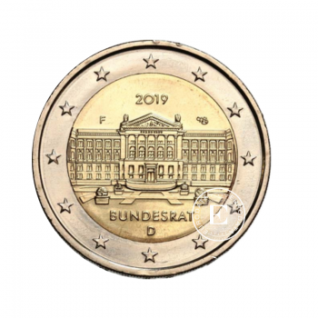 2 Eur moneta Bundesrato 70-metis - F, Vokietija 2019