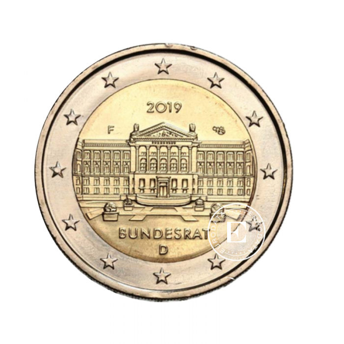 2 Eur moneta 70-lecie Bundesratu - F, Niemcy 2019