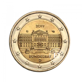 2 Eur moneta Bundesrato 70-metis - G, Vokietija 2019