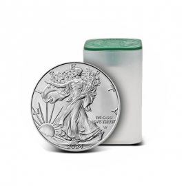 1 oz sidabrinė moneta Amerikos Erelis, JAV (atsitiktiniai metai) (Tūba)