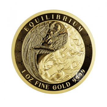 1 oz (31.10 g)  złota moneta Equilibrium, Tokelau 2024