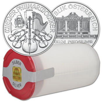 1 oz (31.10 g) sidabrinė moneta Vienos Filharmonija, Austrija (atsitiktiniai metai)