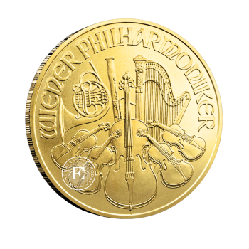 1 oz (31.10 g) auksinė moneta Vienos Filharmonija, Austrija (atsitiktiniai metai)