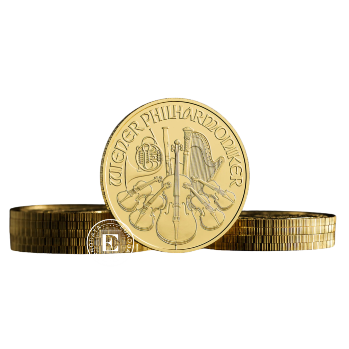 1 oz (31.10 g)  gold coin Vienna Philharmonic, Austria (random year)