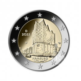 2 Eur pièce Hamburg Elbphilharmonie - D, Allemagne 2023 