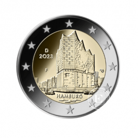 2 Eur pièce Hamburg Elbphilharmonie - F, Allemagne 2023 