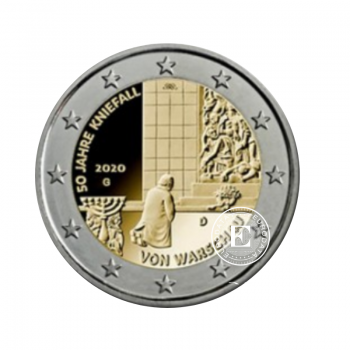 2 Eur moneta Kanclerio Vilio Branto vizito į Varšuvą 50-osios metinės - G, Vokietija 2020