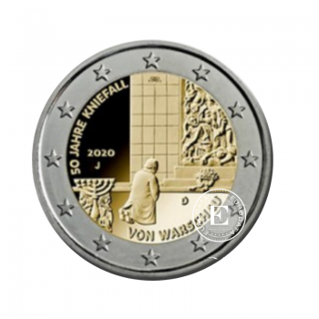 2 Eur moneta Kanclerio Vilio Branto vizito į Varšuvą 50-osios metinės - J, Vokietija 2020