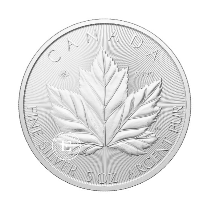 5 oz (155.50 g) sidabrinė moneta Klevo lapas, Kanada 2026