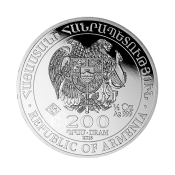 1/2 oz (15.55 g) sidabrinė moneta Nojaus arka, Armėnija (atsitiktiniai metai)