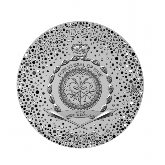 1 dollar silver coin The black water rabbit, Niue 2023