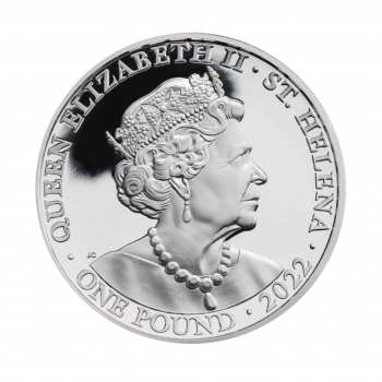 1 oz (31.10 g) sidabrinė PROOF moneta Karalienės dorybės, Teisingumas, Saint Helena 2022