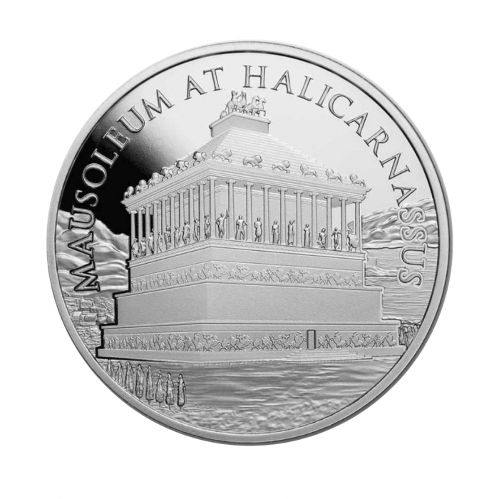 1 oz (31.10 g) sidabrinė moneta 7 pasaulio stebuklai, Halikarnaso mauzoliejus, JAV 2023