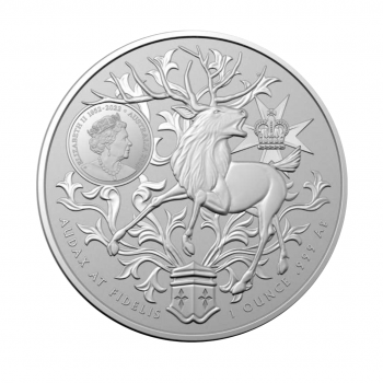 1 oz (31.10 g) sidabrinė moneta Australijos herbai, Kvinslandas, Australija 2023
