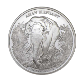 1 oz (31.10 g) silver coin Asian Elephant, Cambodia 2023