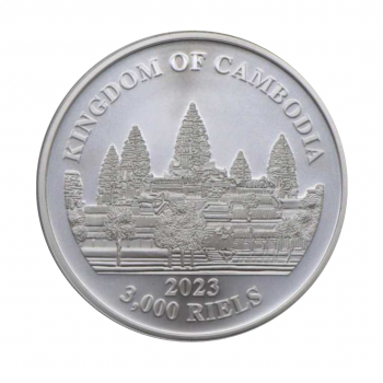 1 oz (31.10 g) pièce Asian Elephant, Cambodia 2023