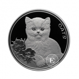 1 oz (31.10 g) sidabrinė moneta Cats, Fidžis 2022