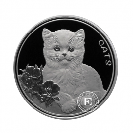 1 oz (31.10 g) srebrna moneta Cats, Fiji 2022