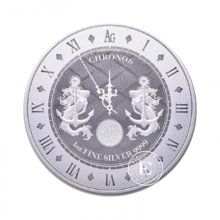 1 oz (31.10 g) sidabrinė moneta Chronos, Tokelau 2021