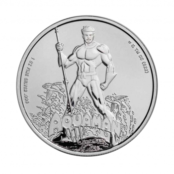 1 oz (31.10 g) sidabrinė moneta DC Comics Aquaman, Samoa 2023