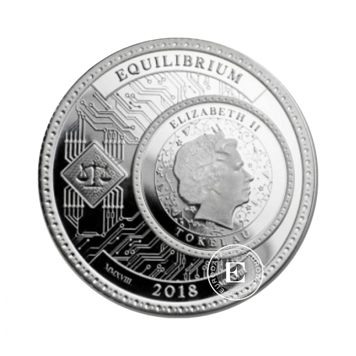 1 oz (31.10 g) sidabrinė moneta Equilibrium, Tokelau 2018