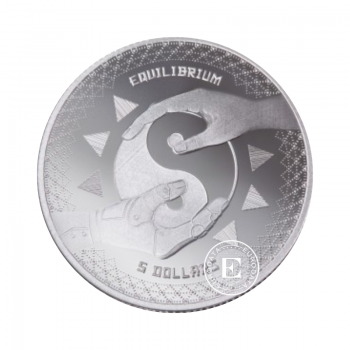 1 oz (31.10 g) srebrna moneta Equilibrium, Tokelau 2020