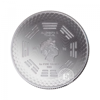 1 oz (31.10 g) sidabrinė moneta Equilibrium, Tokelau 2020