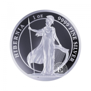 1 oz (31.10 g) sidabrinė moneta Hibernia, Tokelau 2022