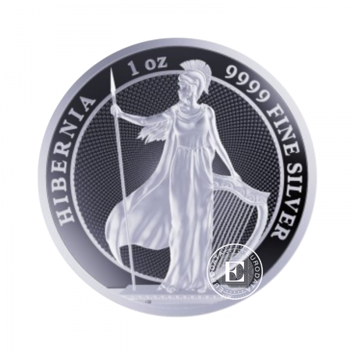 1 oz (31.10 g) srebrna moneta Hibernia, Tokelau 2022