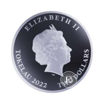 1 oz (31.10 g) sidabrinė moneta Hibernia, Tokelau 2022