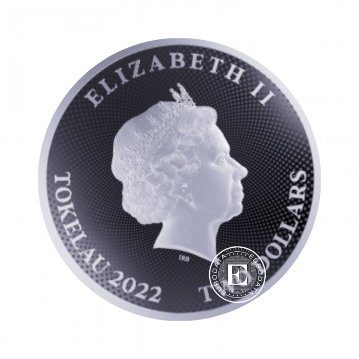1 oz (31.10 g) srebrna moneta Hibernia, Tokelau 2022