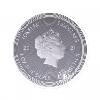 1 oz (31.10 g) sidabrinė moneta Icon Mona Lisa, Tokelau 2021