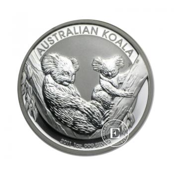1 oz (31.10 g) sidabrinė moneta Koala, Australija 2011