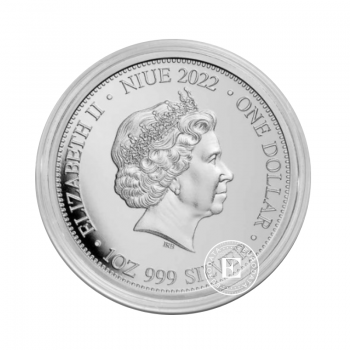 1 oz (31.10 g) sidabrinė moneta Komodo dragon and tiger, Apex Predators, Niujė 2022