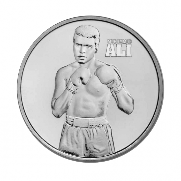 1 oz (31.10 g) sidabrinė moneta Muhammad Ali, Niujė 2023