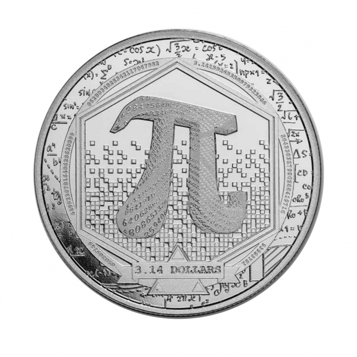 1 oz (31.10 g) silbermünze Number Pi, Solomon Islands 2023