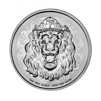 1 oz (31.10 g) sidabrinė moneta Riaumojantis liūtas, Niujė 2023
