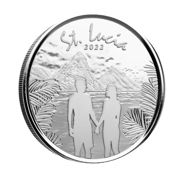 1 oz (31.10 g) srebrna moneta, EC8  St. Lucia, Eastern Caribbean  2022 